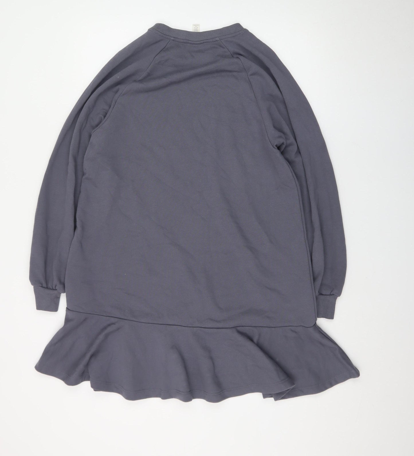H&M Women Grey Long Sleeve Sweatshirt Dress Size S
