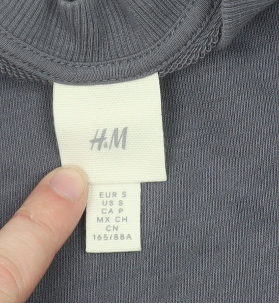 H&M Women Grey Long Sleeve Sweatshirt Dress Size S