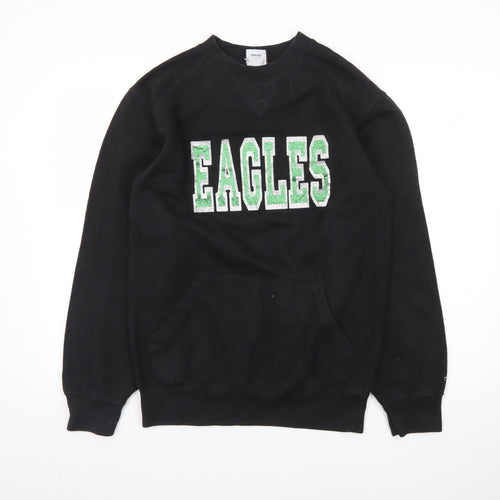 Badger Sport Men's Black Eagles Sweatshirt S Pullover Crew Neck