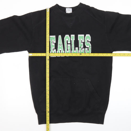Badger Sport Men's Black Eagles Sweatshirt S Pullover Crew Neck