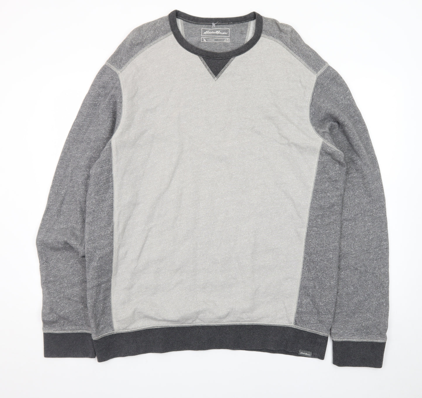 Eddie Bauer Men's Grey Cotton Pullover Sweatshirt 3XLT