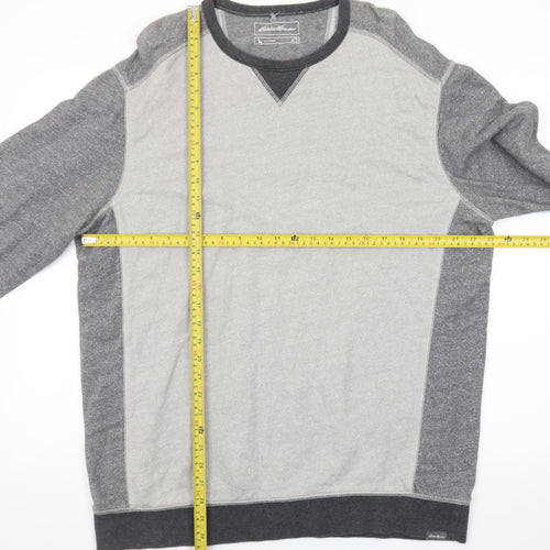 Eddie Bauer Men's Grey Cotton Pullover Sweatshirt 3XLT