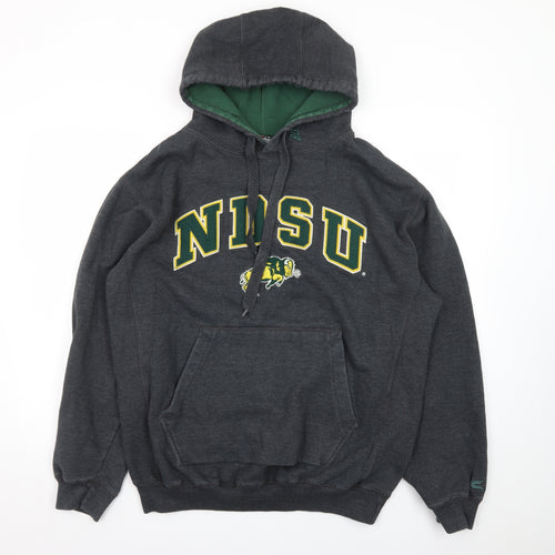 Colosseum Athletics Men's Grey L Pullover Hoodie NDSU Logo Sweatshirt
