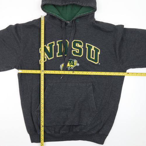 Colosseum Athletics Men's Grey L Pullover Hoodie NDSU Logo Sweatshirt