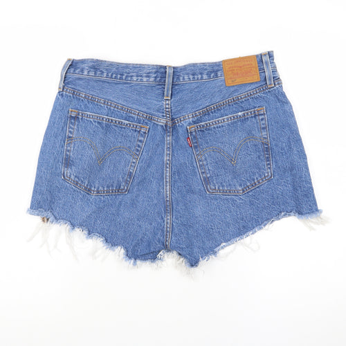 Levi's Women's Blue High Rise Cut-Off Denim Shorts Size 14