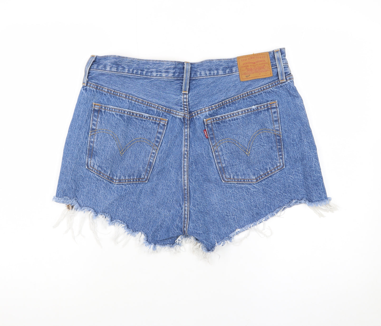 Levi's Women's Blue High Rise Cut-Off Denim Shorts Size 14