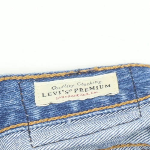 Levi's Women's Blue High Rise Cut-Off Denim Shorts Size 14