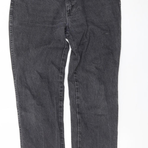 Wrangler Men's Grey Stone Wash Straight Leg Denim Jeans 32W 30L