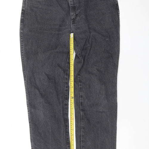 Wrangler Men's Grey Stone Wash Straight Leg Denim Jeans 32W 30L