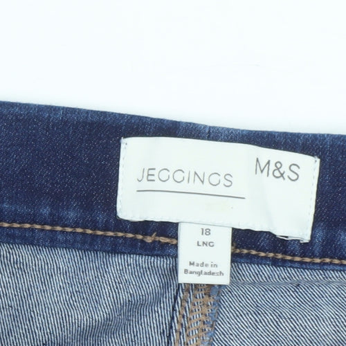 Marks and Spencer Women’s Blue Jegging Jeans Size 18 Long Stretch Denim