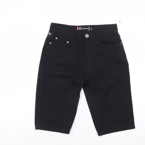 Akademiks Women's Black Cotton Bermuda Shorts Size 12