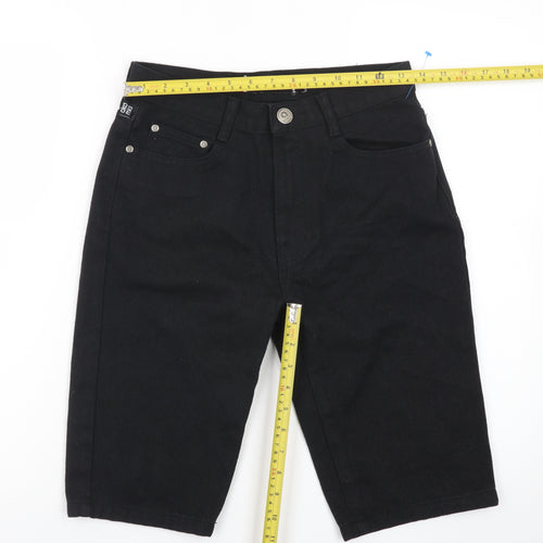 Akademiks Women's Black Cotton Bermuda Shorts Size 12