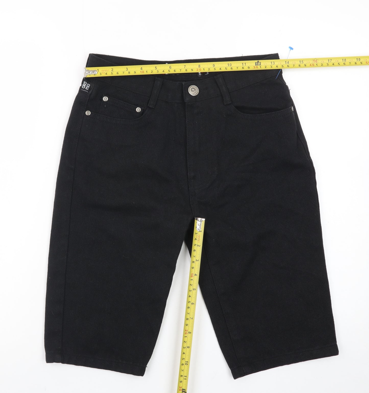 Akademiks Women's Black Cotton Bermuda Shorts Size 12