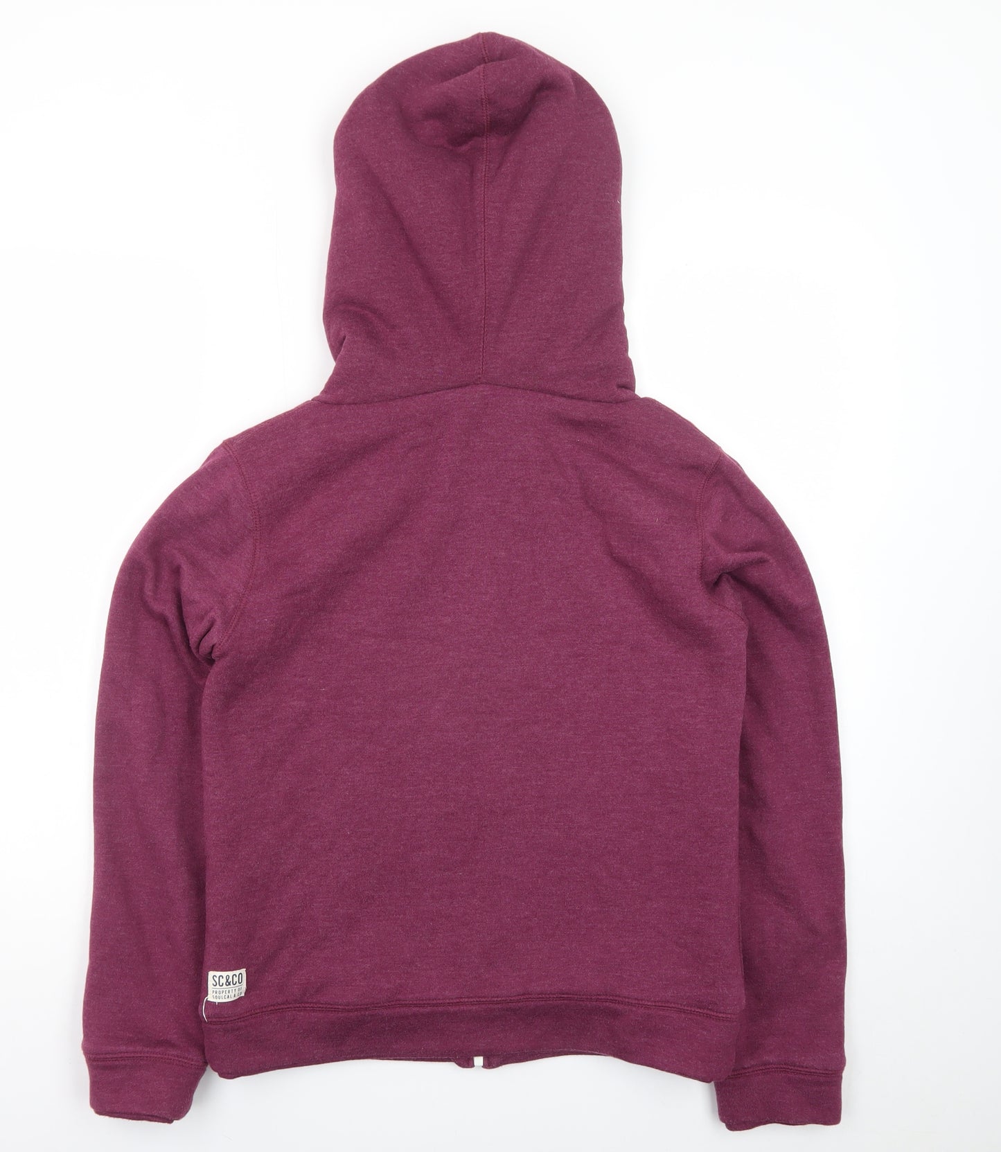 SoulCal & Co Womens Purple Full Zip Hoodie Size 12 Sherpa Lined Casual