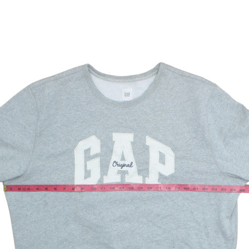 GAP Women's Grey Original Logo Pullover Sweatshirt XL Cotton Blend