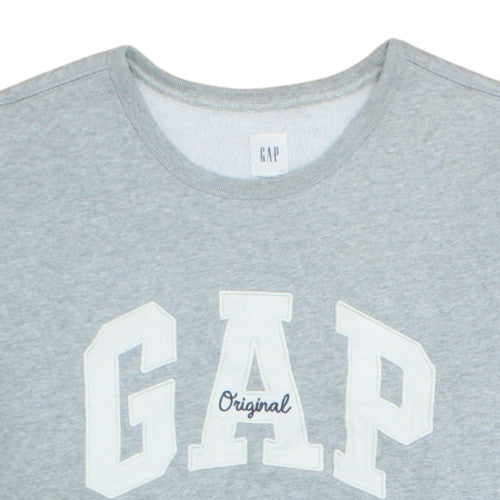 GAP Women's Grey Original Logo Pullover Sweatshirt XL Cotton Blend