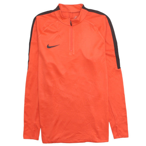 Nike Men's Orange XL Dri-Fit 1/4 Zip Long Sleeve Training Top