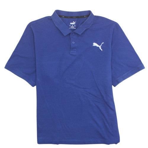 Puma Men's Blue 2XL Regular Fit Cotton Polo Shirt
