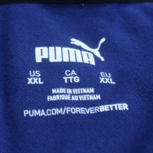 Puma Men's Blue 2XL Regular Fit Cotton Polo Shirt