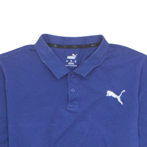 Puma Men's Blue 2XL Regular Fit Cotton Polo Shirt