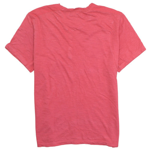 Calvin Klein Jeans Men's Red Henley Short Sleeve T-Shirt Size XL