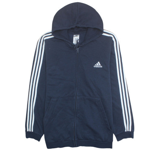 Adidas Mens Navy 3XL Full Zip Hoodie with Logo Detailing