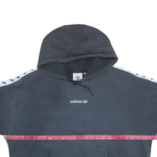 Adidas Men's Black XL Pullover Hoodie with Logo Tape Trim