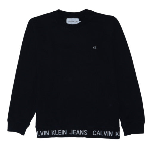 Calvin Klein Jeans Men's Black Logo Pullover Sweatshirt XXL