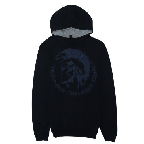 Diesel Industry Men's Black Size M Pullover Hoodie Graphic Print Cotton