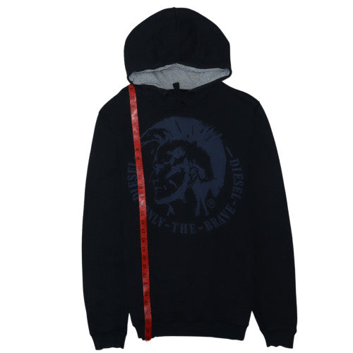 Diesel Industry Men's Black Size M Pullover Hoodie Graphic Print Cotton