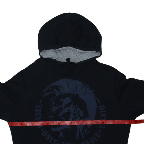 Diesel Industry Men's Black Size M Pullover Hoodie Graphic Print Cotton