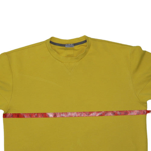 Puma Men's Yellow Crew Neck Pullover Sweatshirt M