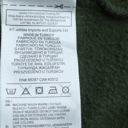 adidas Mens Green Large Pullover Logo Sweatshirt Crew Neck