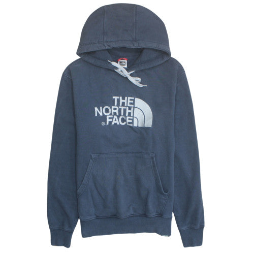 The North Face Men Blue Hoodie Pullover S Cotton Fleece Logo