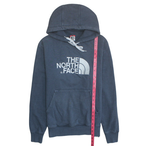 The North Face Men Blue Hoodie Pullover S Cotton Fleece Logo