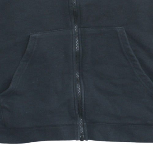 Reebok Men's Black Full Zip Hoodie L Graphic Print Hooded Sweatshirt