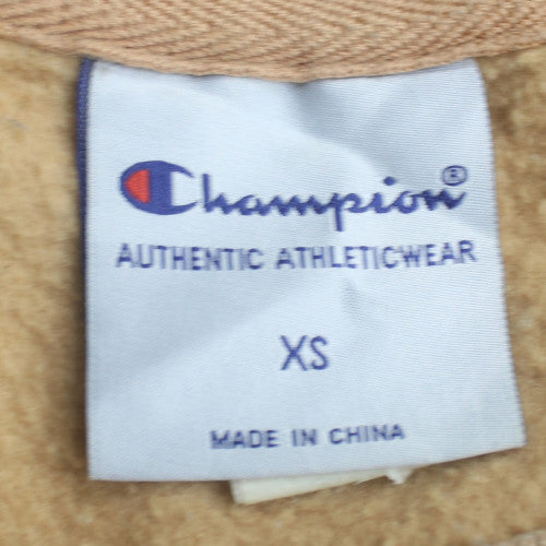Champion Men’s Beige Logo Pullover Sweatshirt XS Regular Fit