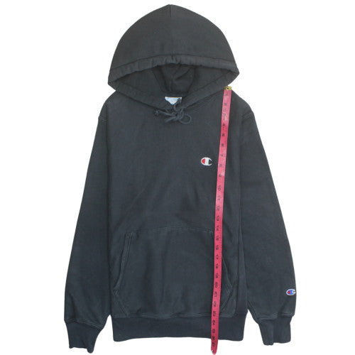 Champion Men's Black Reverse Weave Pullover Hoodie S Regular Fit