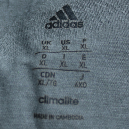 Adidas Men's Grey 'Be Nice Train Nasty' Climalite XL T-Shirt