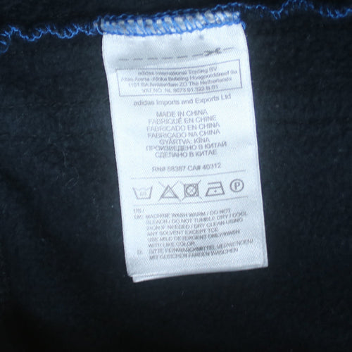 Adidas Mens Navy Blue Jogger Sweatpants M Regular Fit Elastic Waist