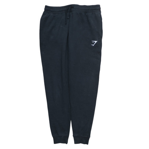 Gymshark Men's Black M Jogger Trousers Cotton Blend Fleece Activewear