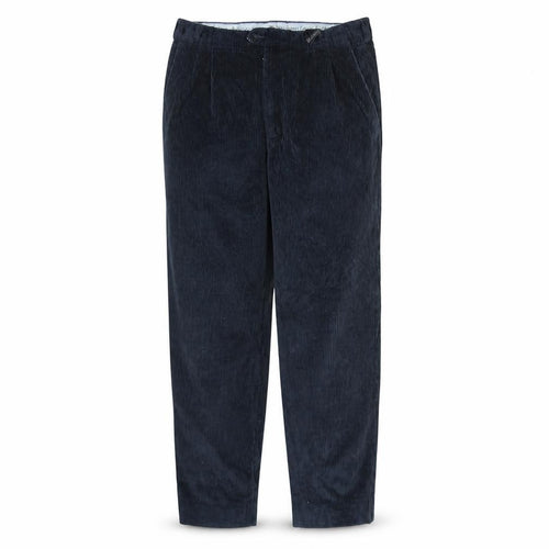 Burberrys Men's Blue Corduroy Regular Fit Trousers Size 44