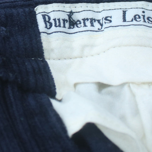 Burberrys Men's Blue Corduroy Regular Fit Trousers Size 44