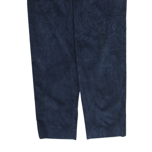 Burberrys Men's Blue Corduroy Regular Fit Trousers Size 44