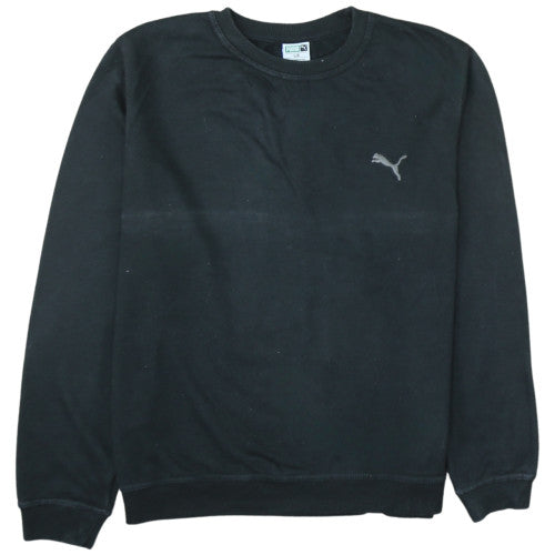 Puma Womens Black L Crew Neck Pullover Sweatshirt