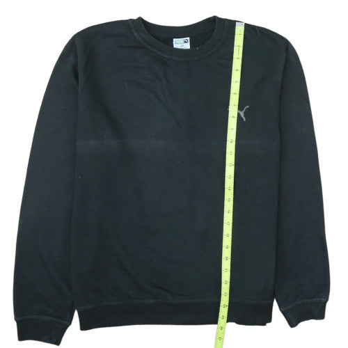 Puma Womens Black L Crew Neck Pullover Sweatshirt