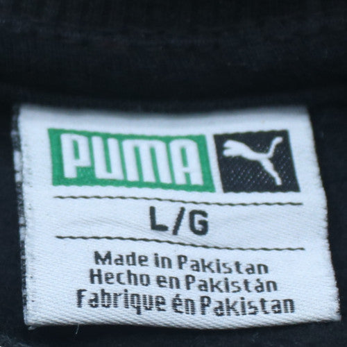 Puma Womens Black L Crew Neck Pullover Sweatshirt