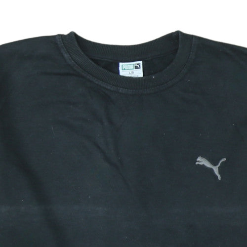 Puma Womens Black L Crew Neck Pullover Sweatshirt