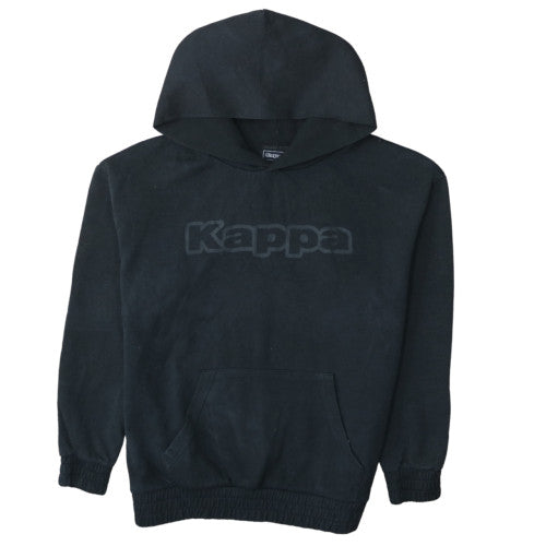 Kappa Men’s Black Pullover Hoodie L Regular Fit Sports Logo