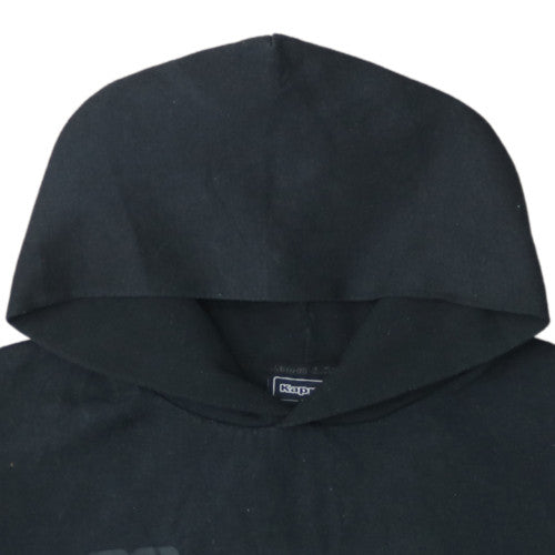 Kappa Men’s Black Pullover Hoodie L Regular Fit Sports Logo